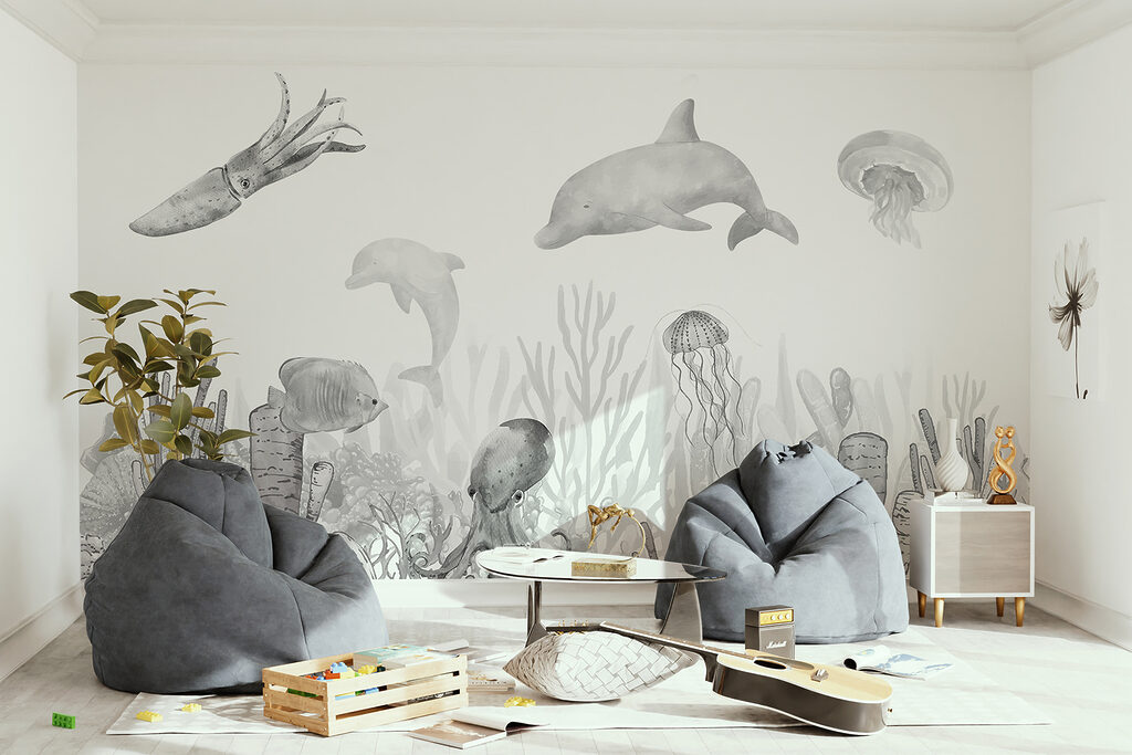 Leben am Riff in einem Interieur