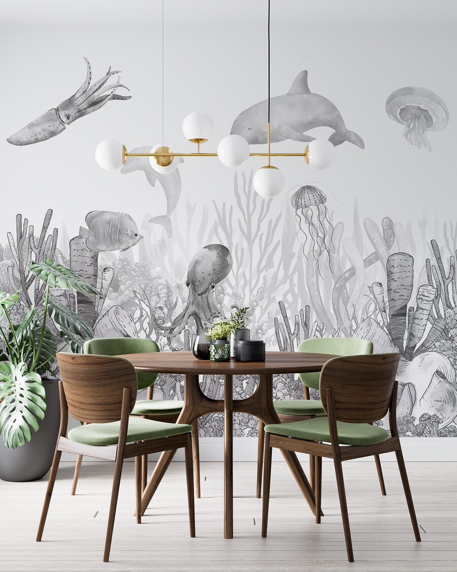 Leben am Riff in einem Interieur