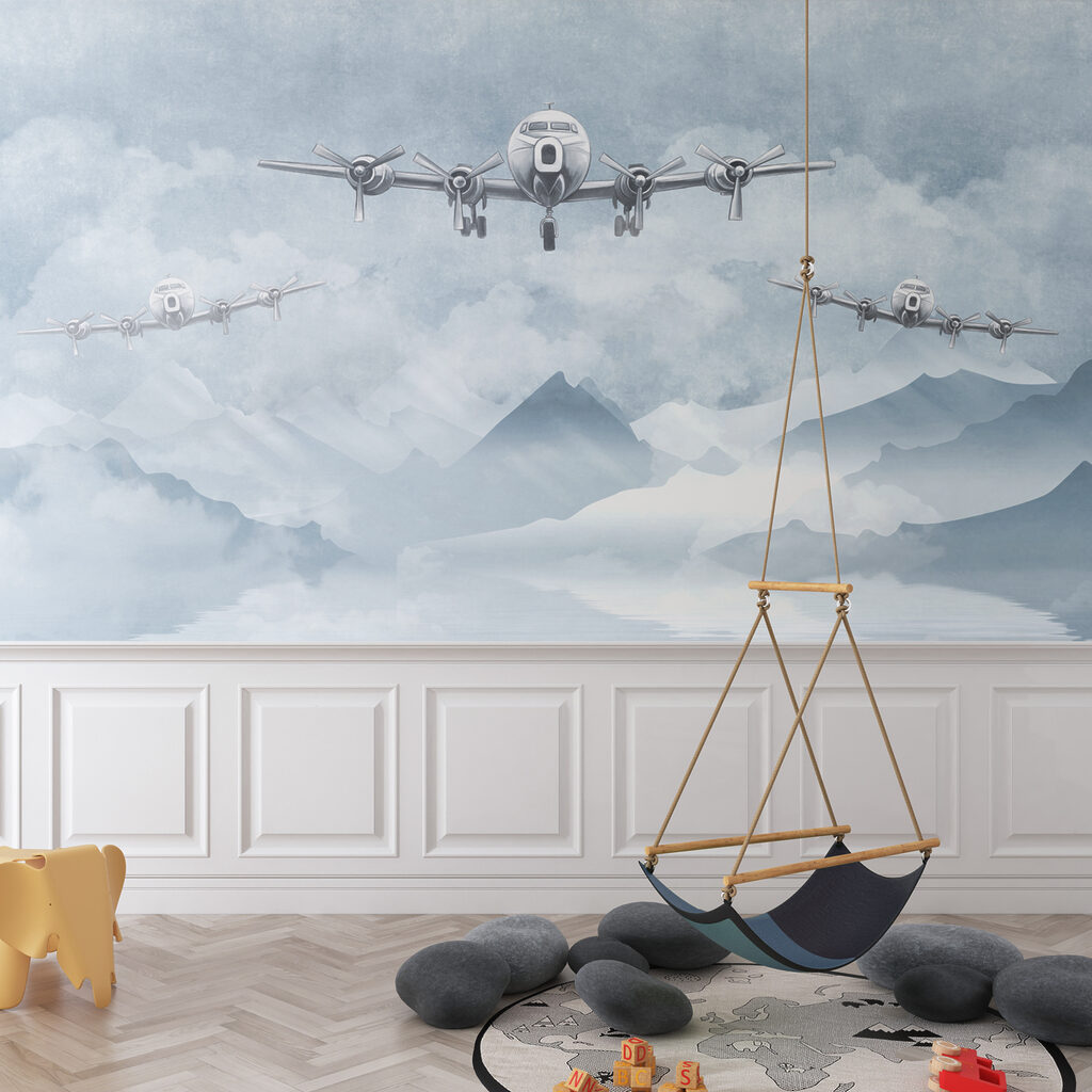 Propellerflugzeuge über Bergen — Interieur 3