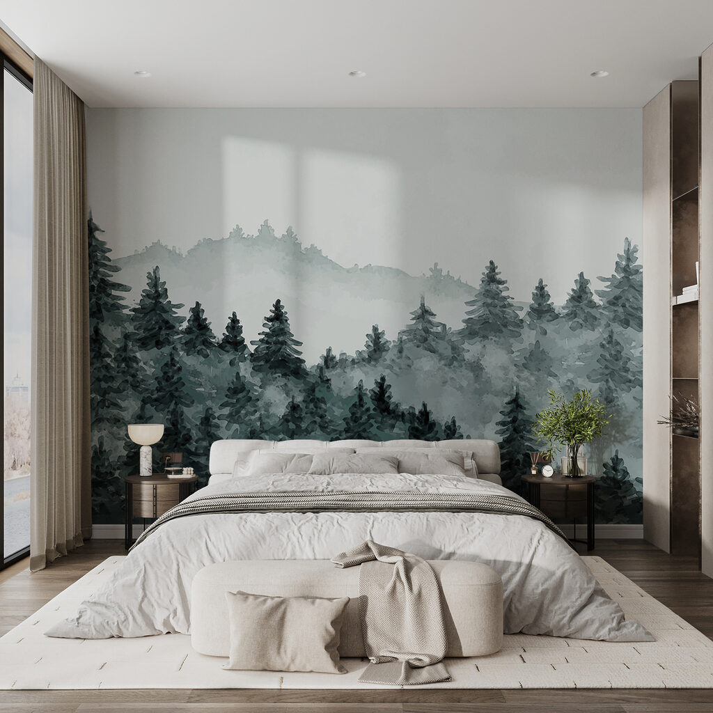 Kiefern auf nebligen Hügeln — Interieur 5