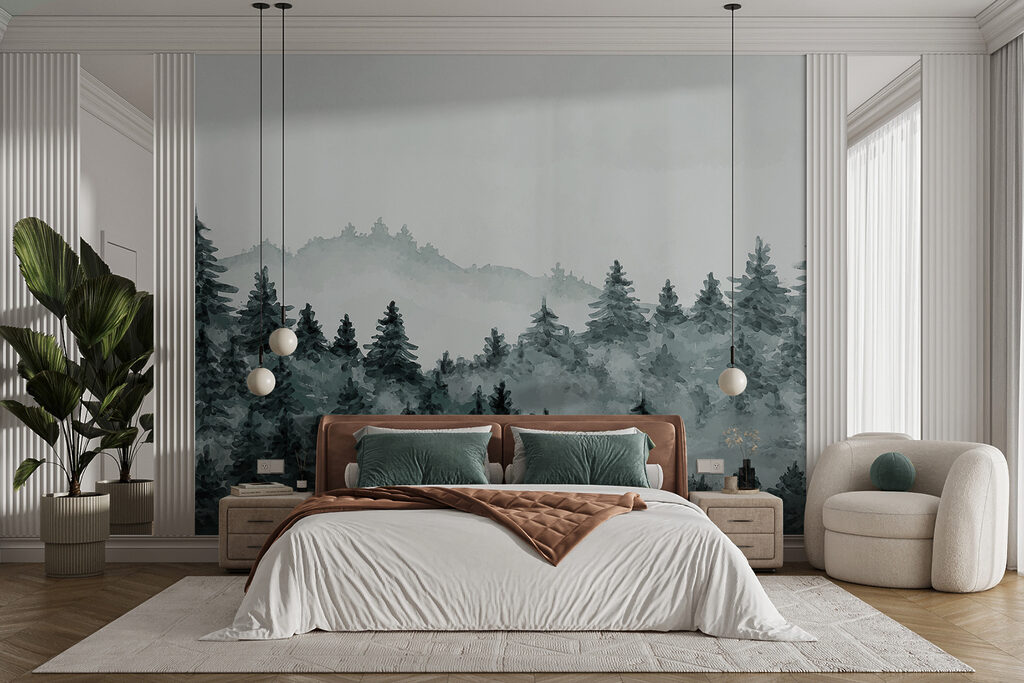 Kiefern auf nebligen Hügeln — Interieur 6