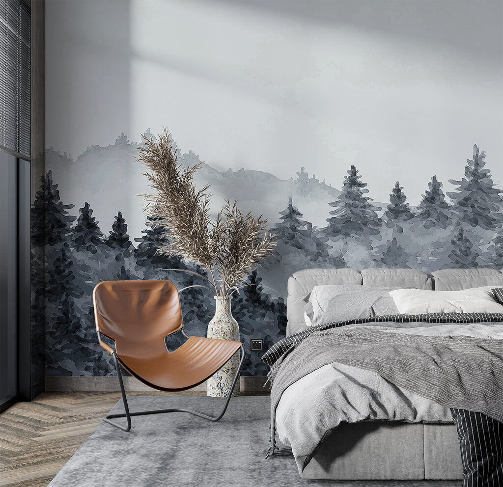 Kiefern auf nebligen Hügeln — Interieur 2