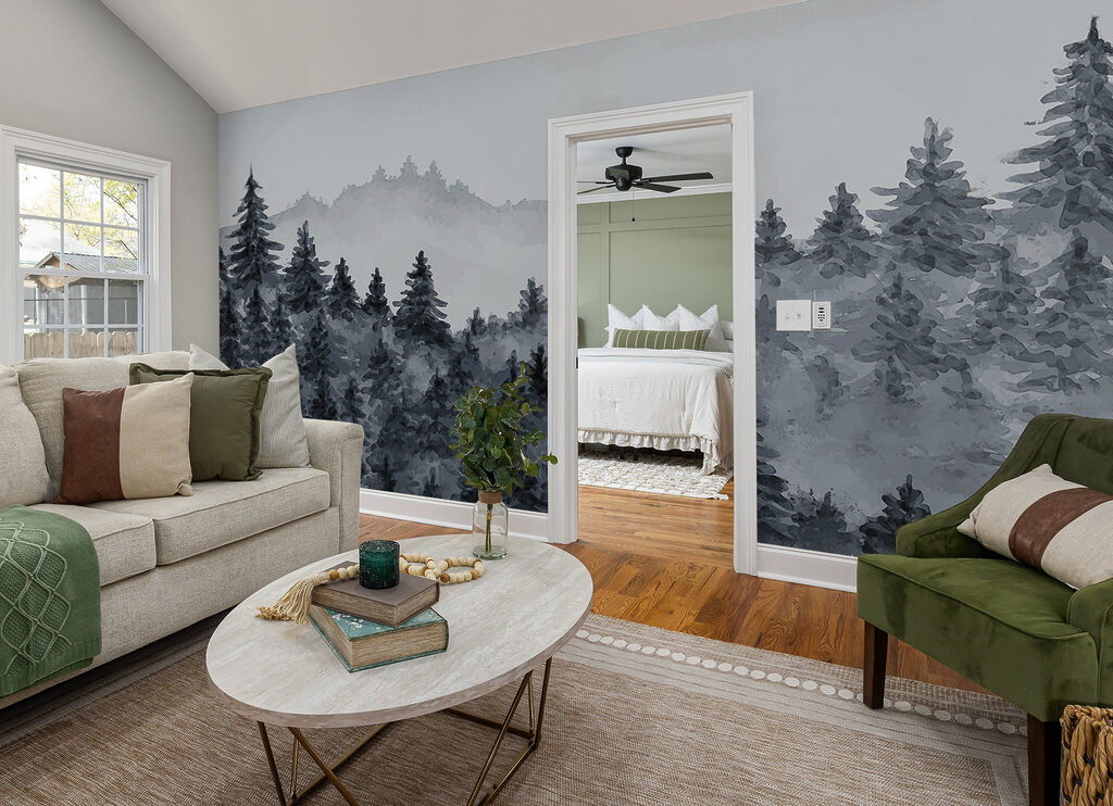 Kiefern auf nebligen Hügeln — Interieur 3