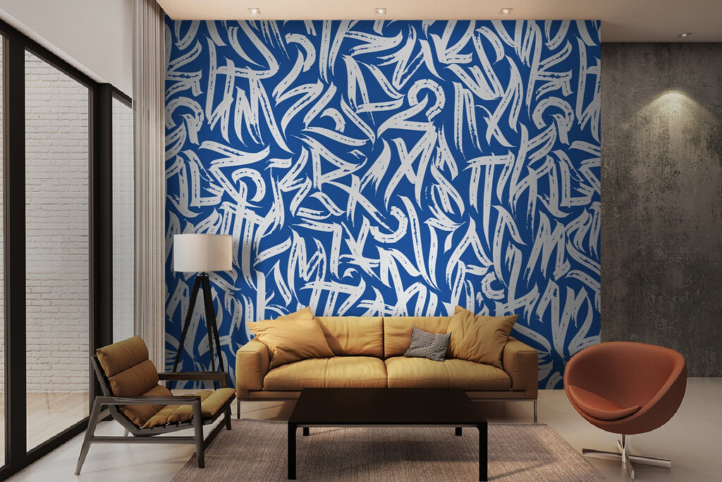 Zeichen in wilden Pinselschwüngen — Interieur 2