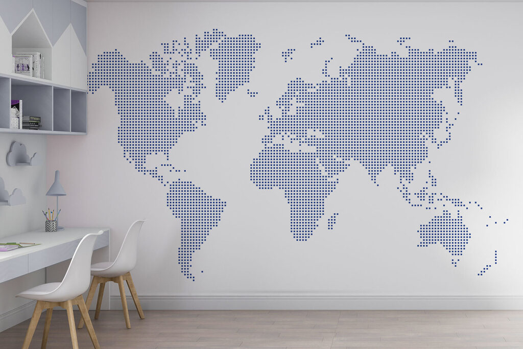 Weltkarte als Mosaik — Interieur 3
