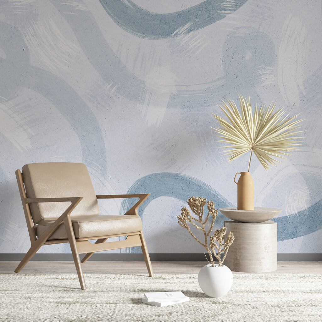 Breite Farbwirbel in einem Interieur