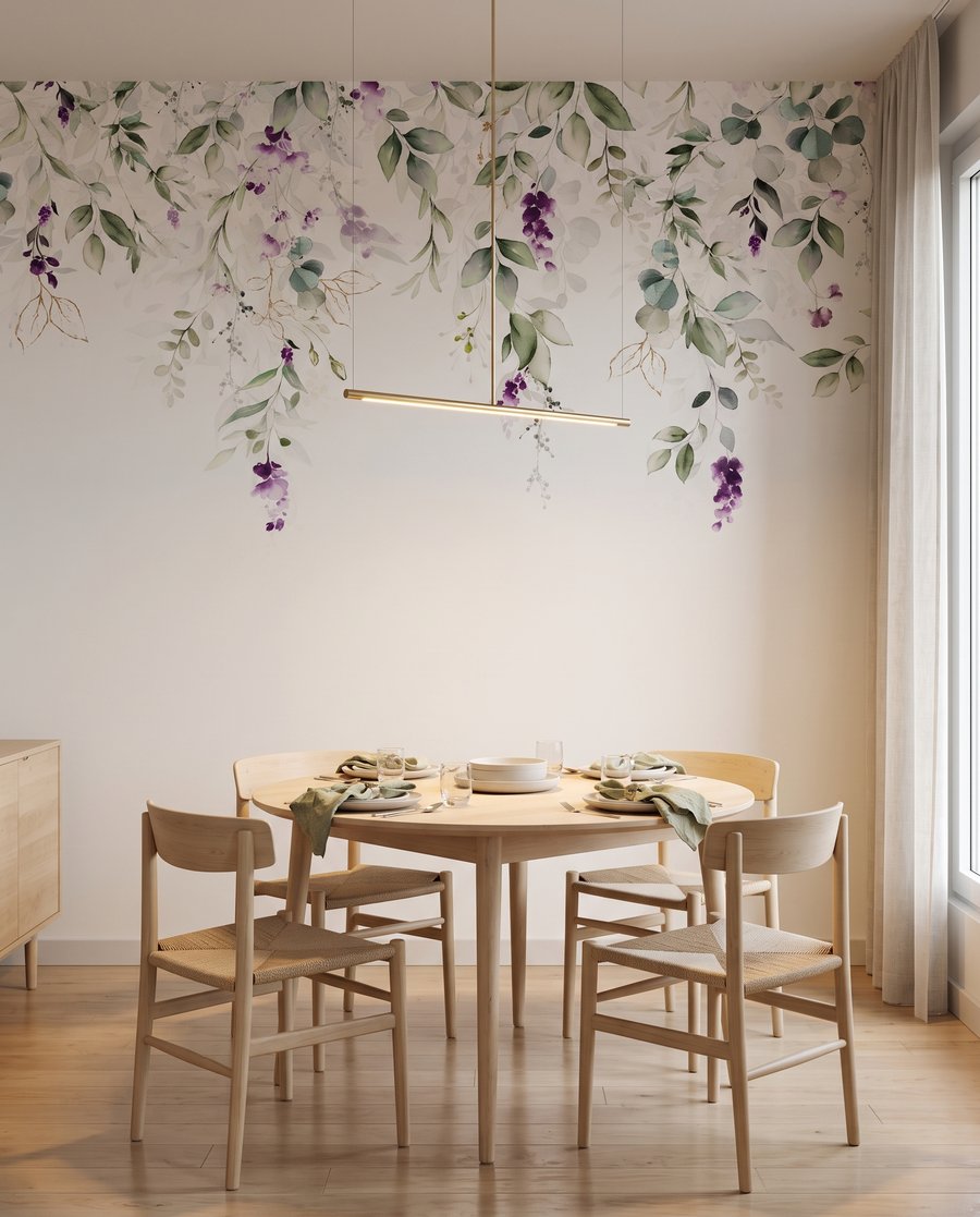 Violette Blüten an Zweigen — Interieur 5