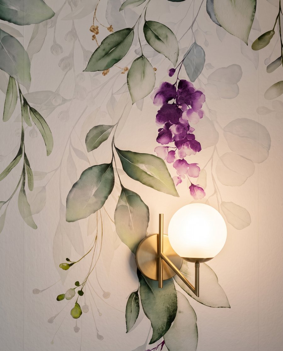 Violette Blüten an Zweigen — Detail