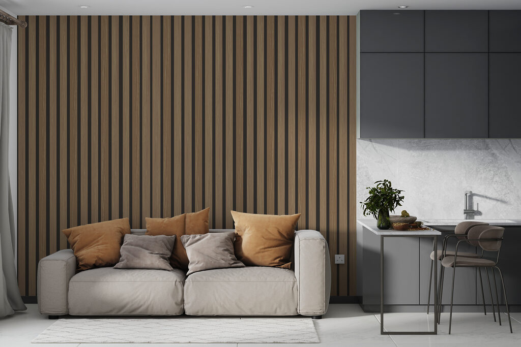 Senkrechte Holzlatten — Interieur 3