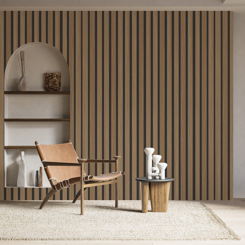 Senkrechte Holzlatten — Interieur 1