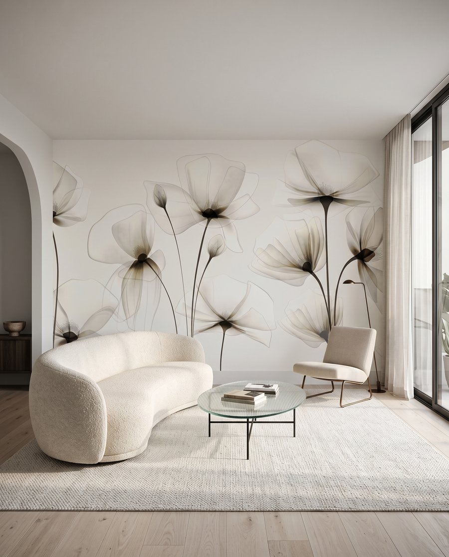 Luftiges Linienspiel in einem Interieur