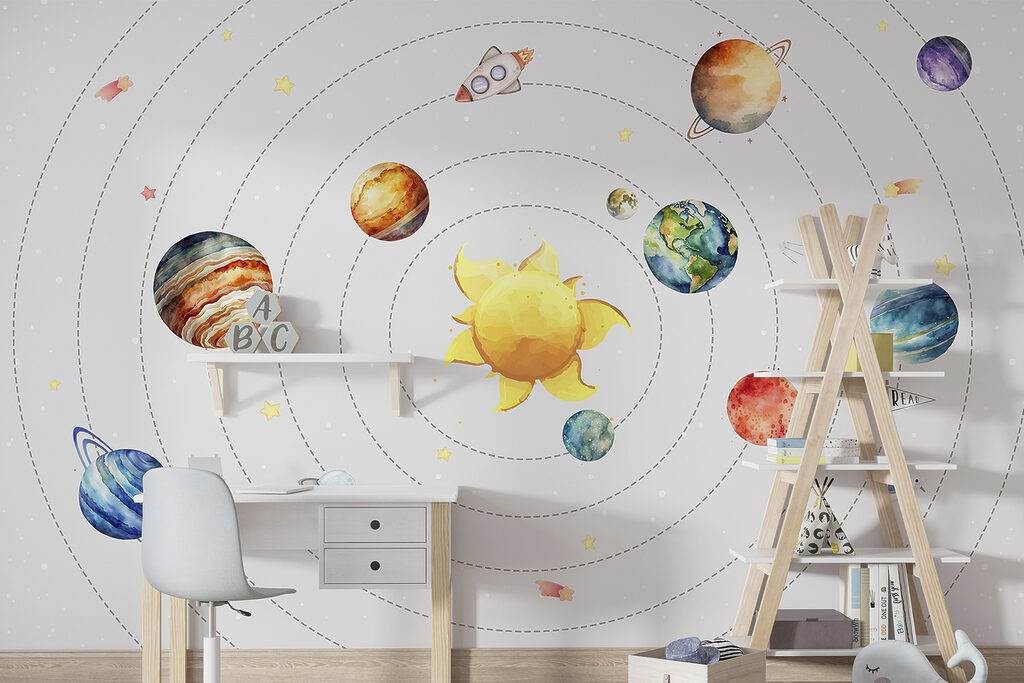 Rund um die Sonne in einem Interieur