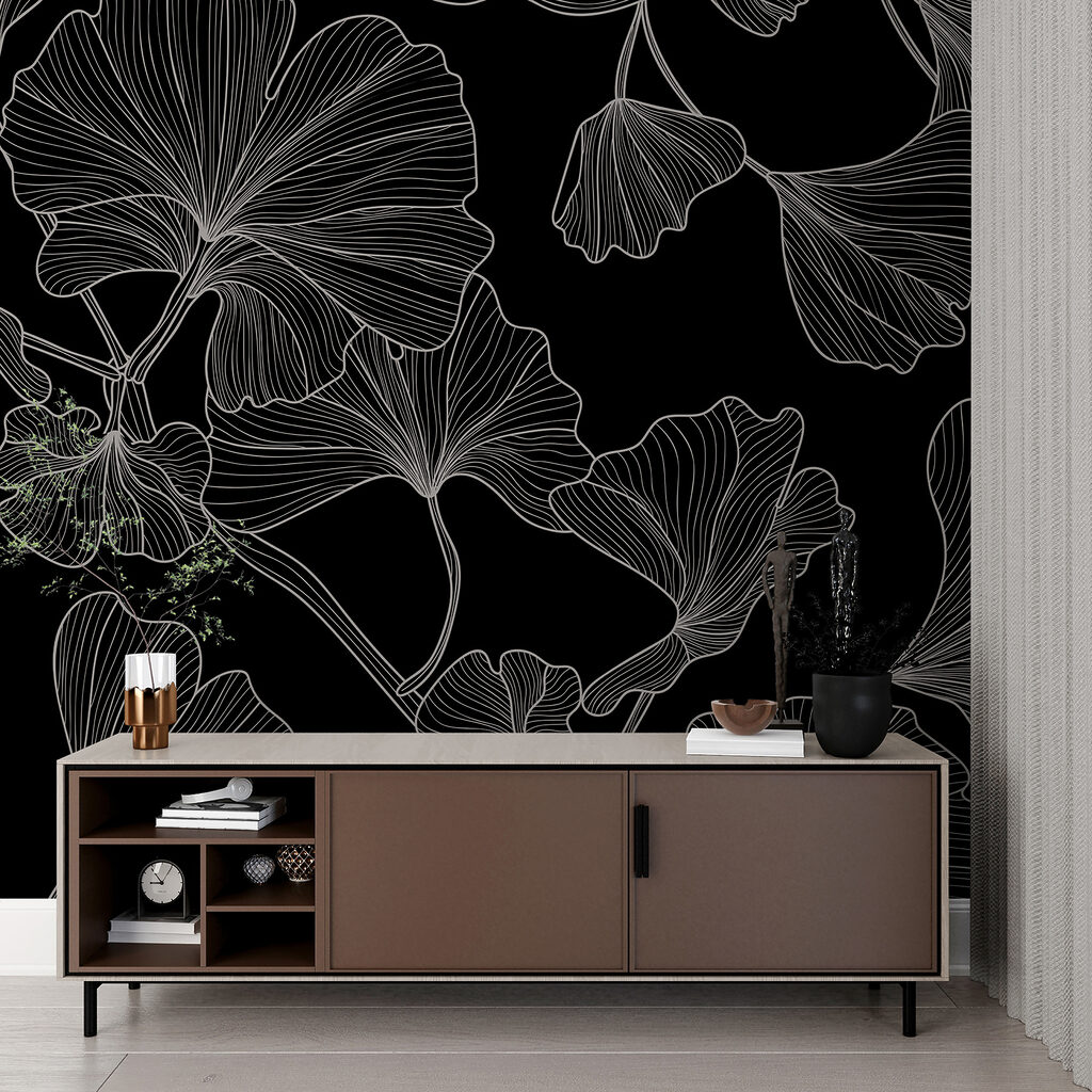 Fächerblätter in Konturen — Interieur 1