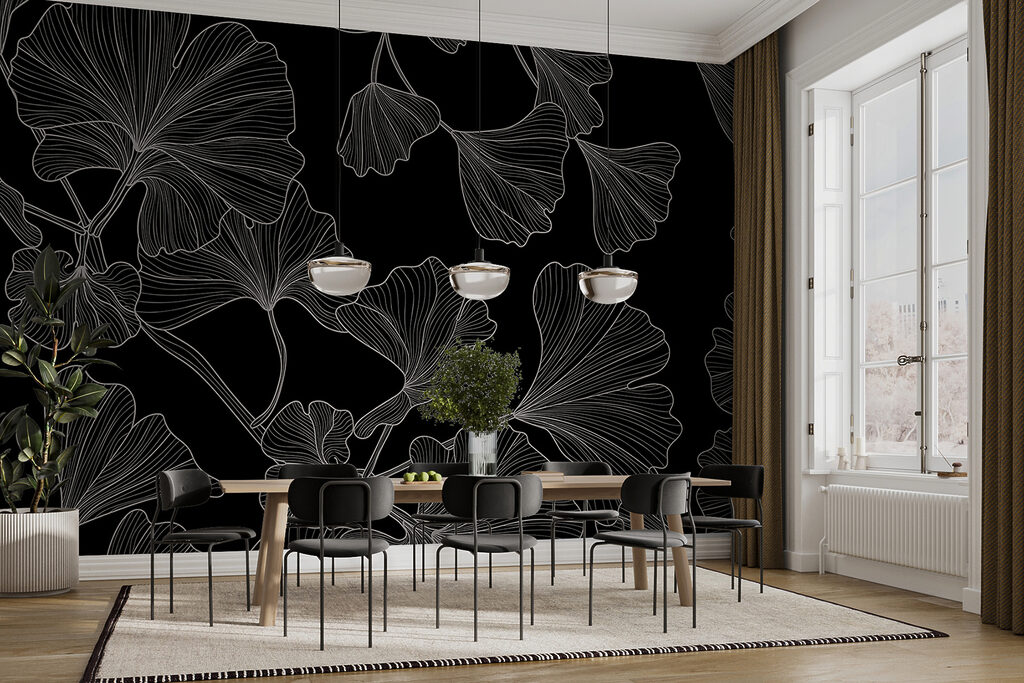 Fächerblätter in Konturen — Interieur 2