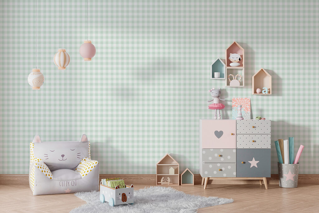 Kleine Karos in Pastell — Interieur 1