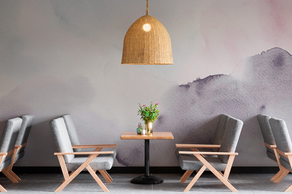 Zarter Farbnebel in einem Interieur