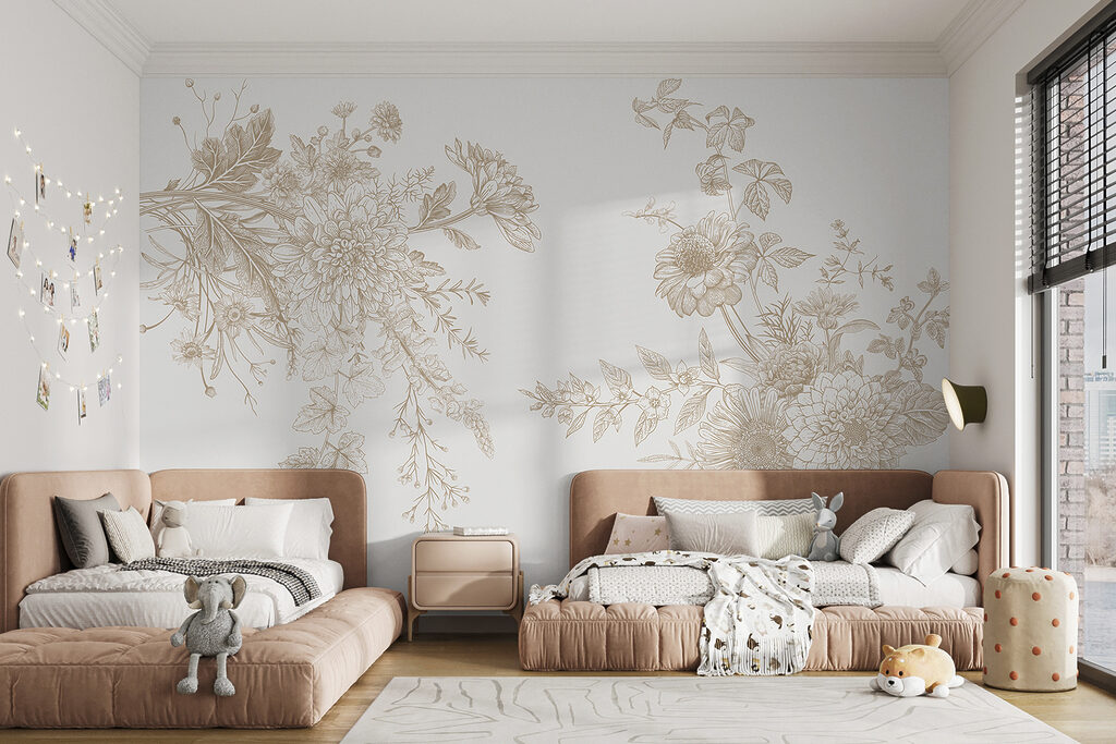 Blütenzweige im Gravurstil — Interieur 3