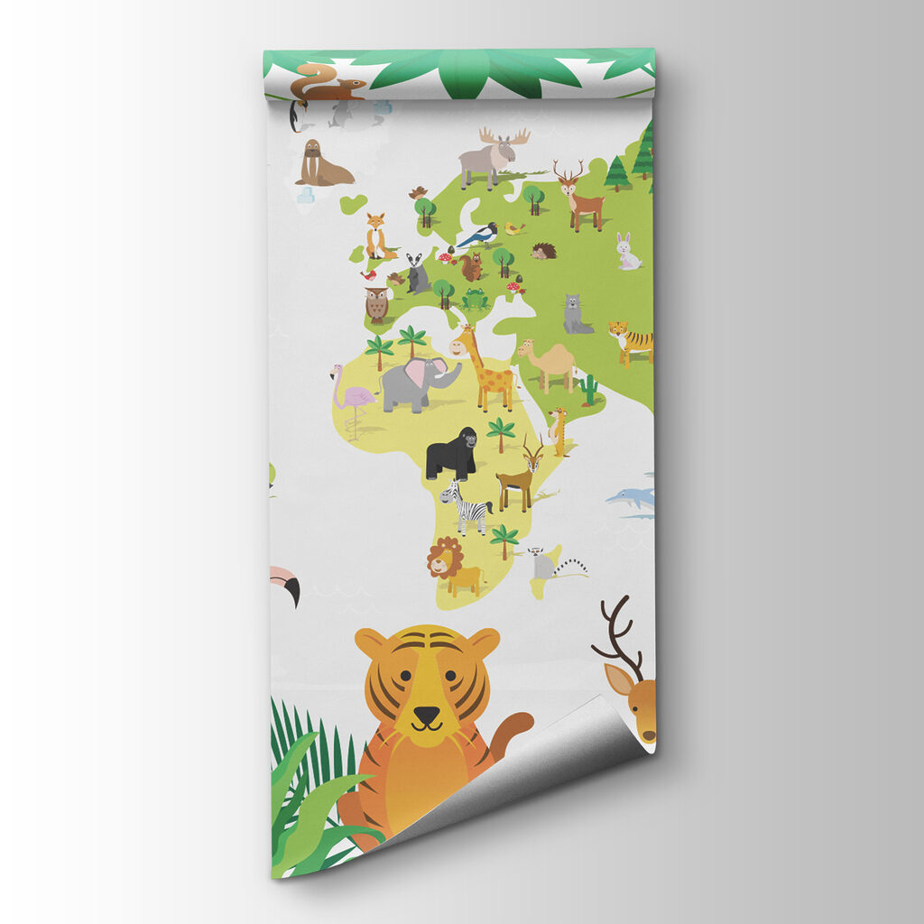 Weltkarte der Tiere — Produktansicht