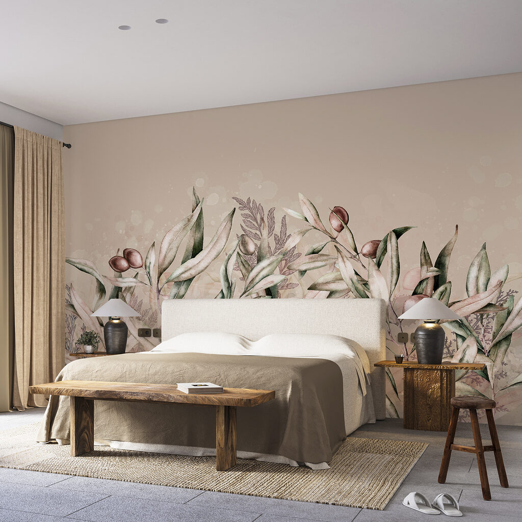 Olivenzweige in einem Interieur