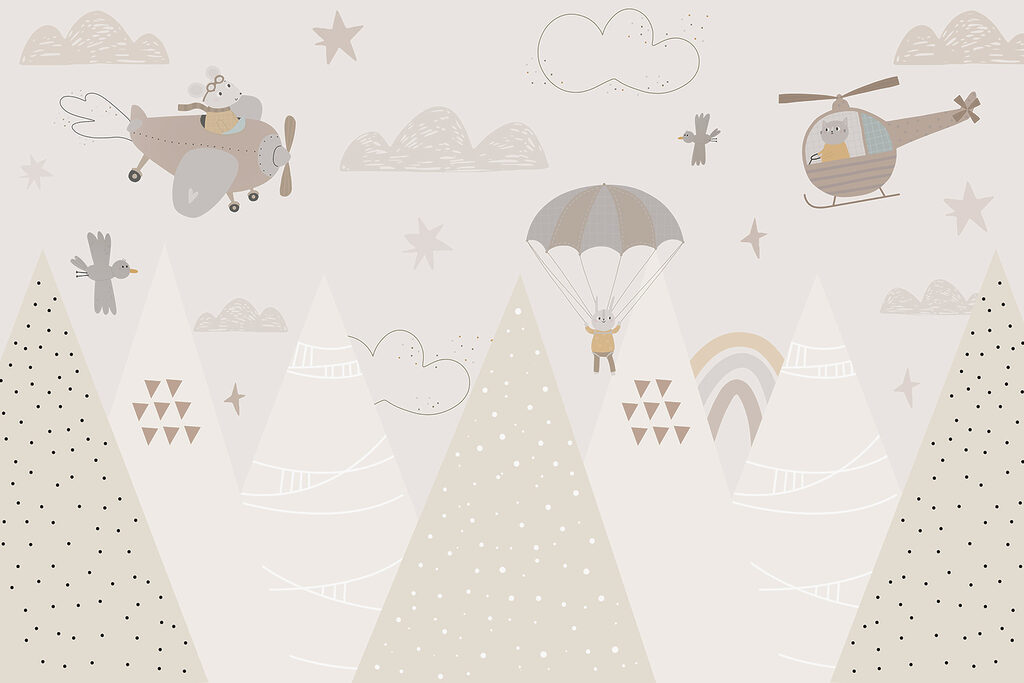 Verspielte Bergwelt — ganzes Design