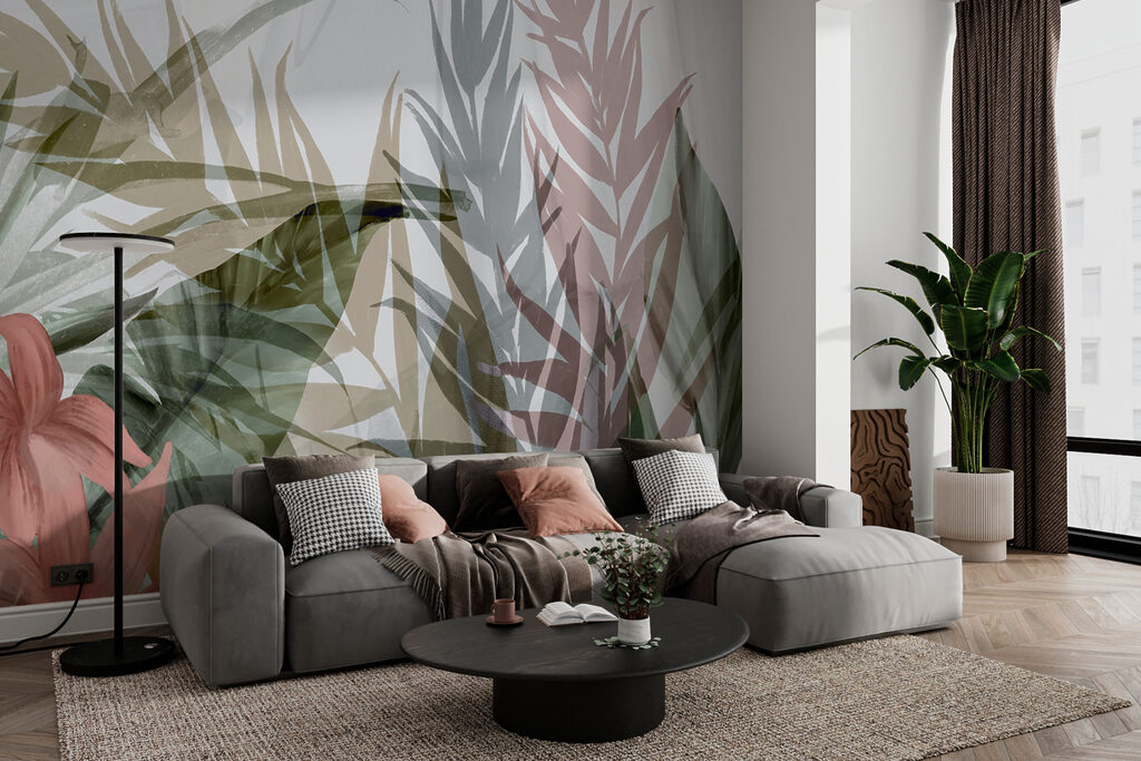 Blätter vor einem Schleier — Interieur 3
