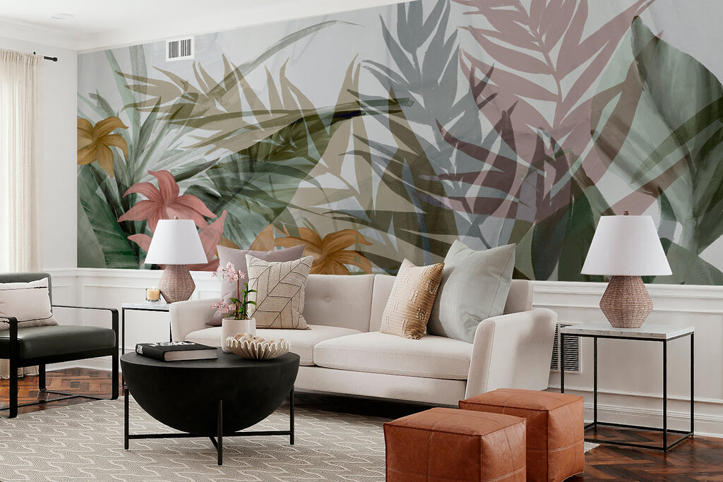 Blätter vor einem Schleier — Interieur 4