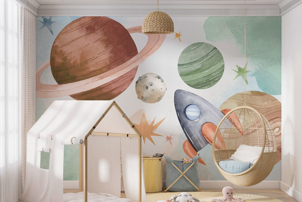 Reise zwischen den Sternen in einem Interieur