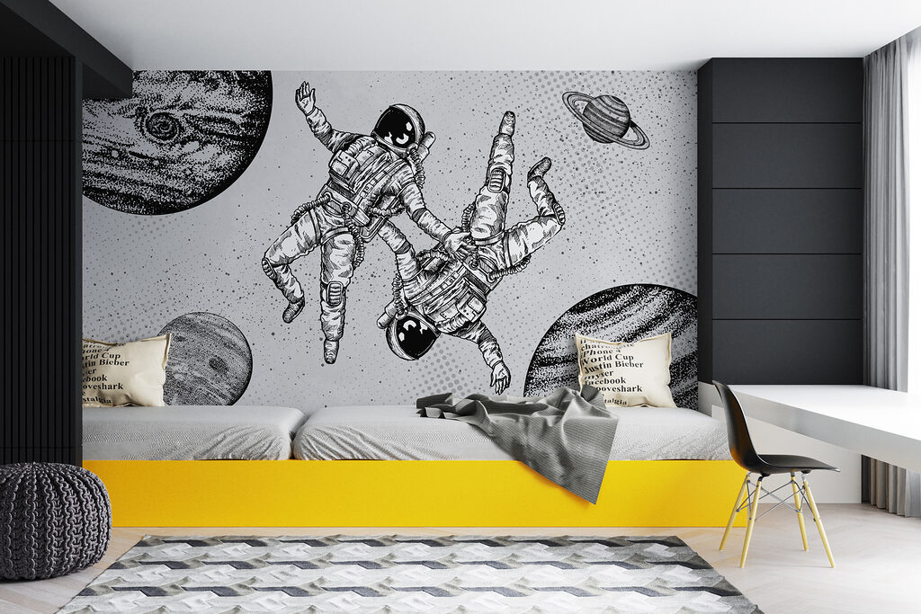 Zwei schwebende Astronauten — Interieur 1
