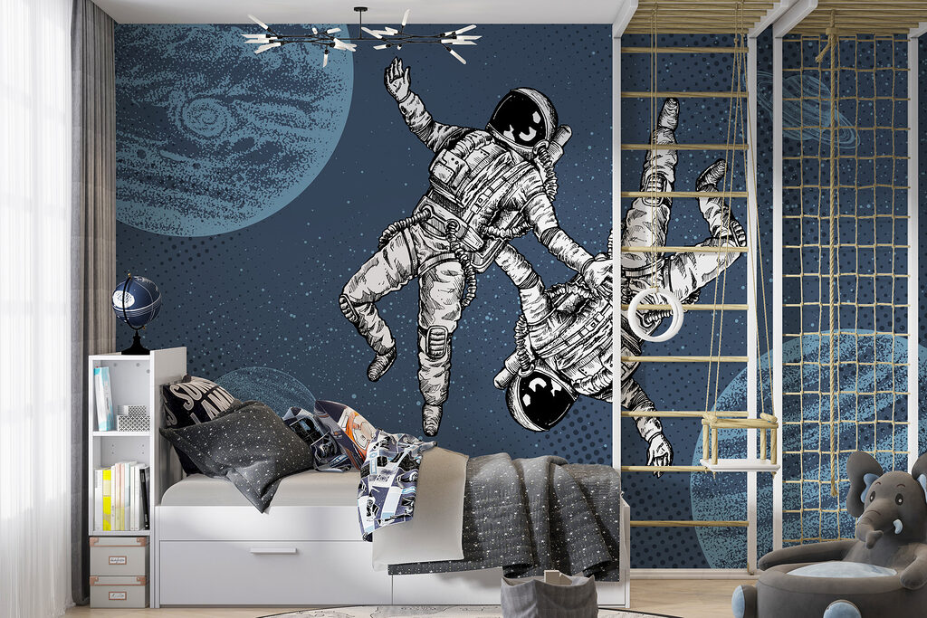 Zwei schwebende Astronauten — Interieur 3