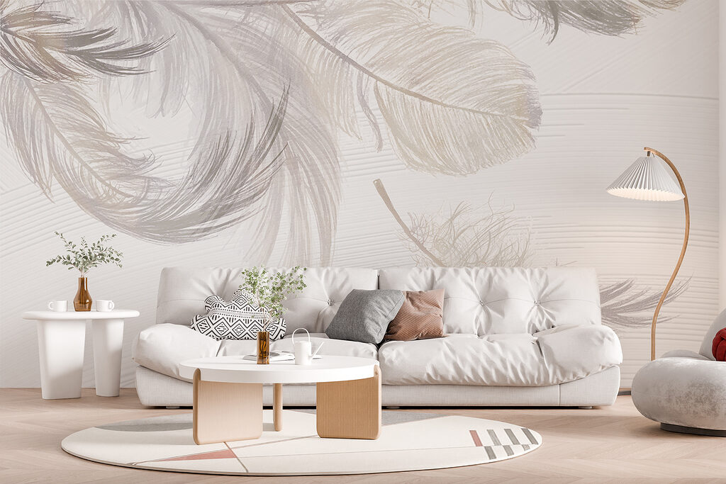 Schwebende weiße Federn — Interieur 2