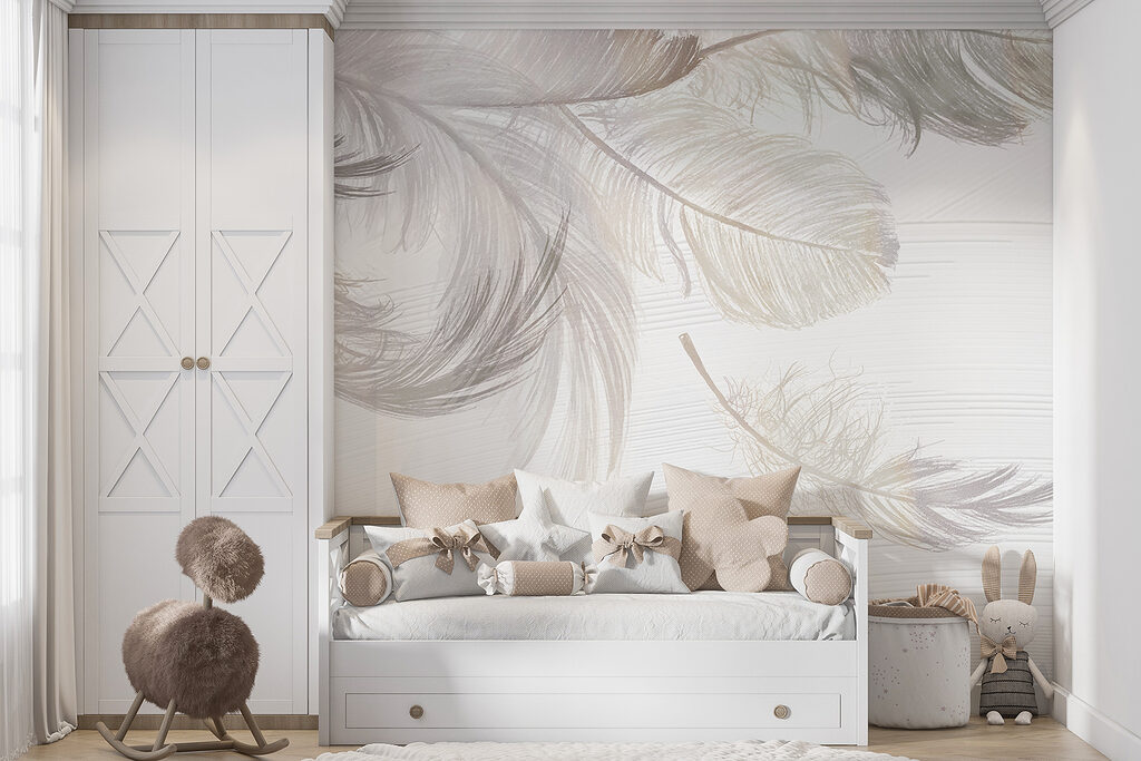 Schwebende weiße Federn — Interieur 3