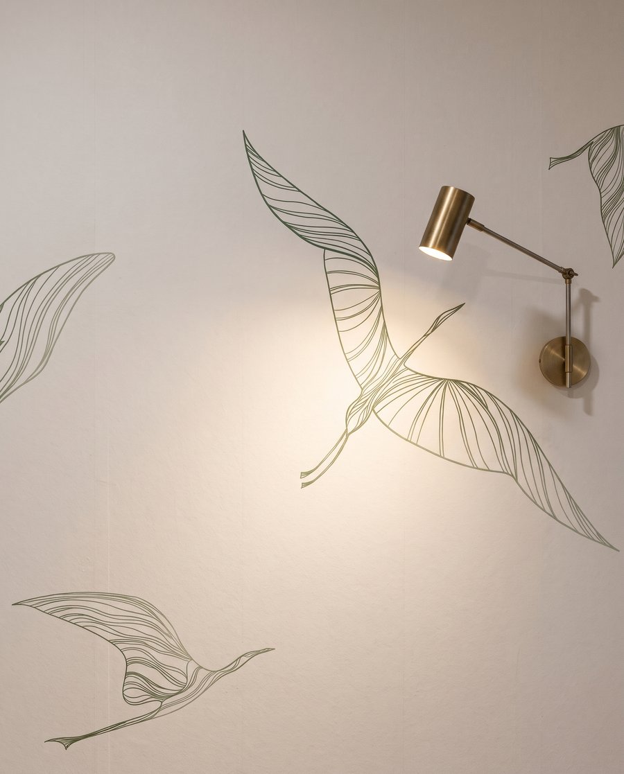 Kraniche in feinen Linien — Interieur 2