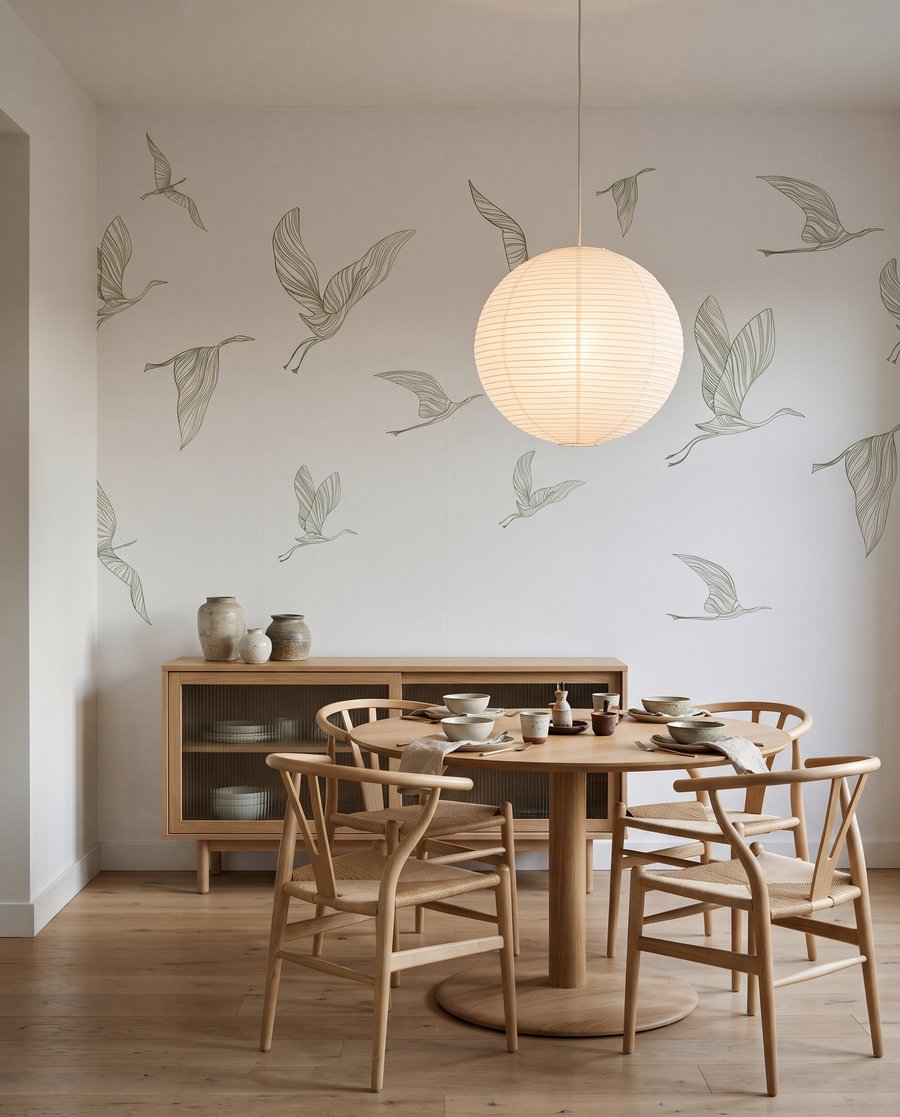 Kraniche in feinen Linien — Interieur 3