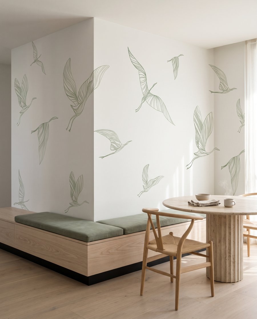 Kraniche in feinen Linien — Interieur 4