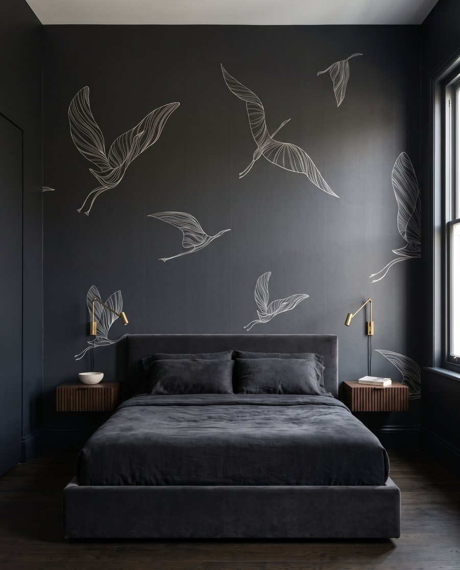 Kraniche in feinen Linien — Interieur 2