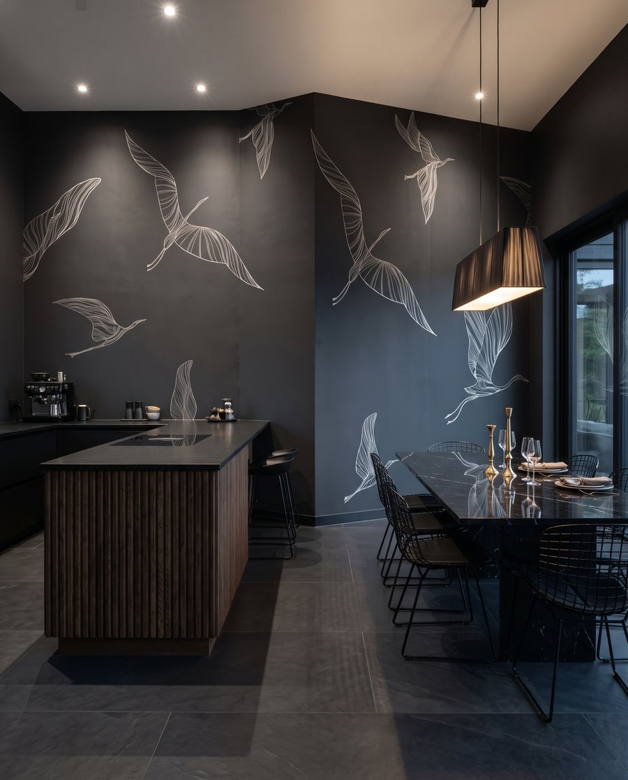 Kraniche in feinen Linien — Interieur 4