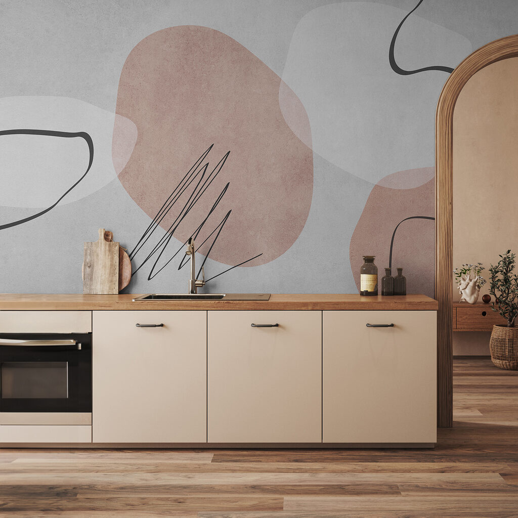 Formen mit schwarzen Kritzeln — Interieur 1