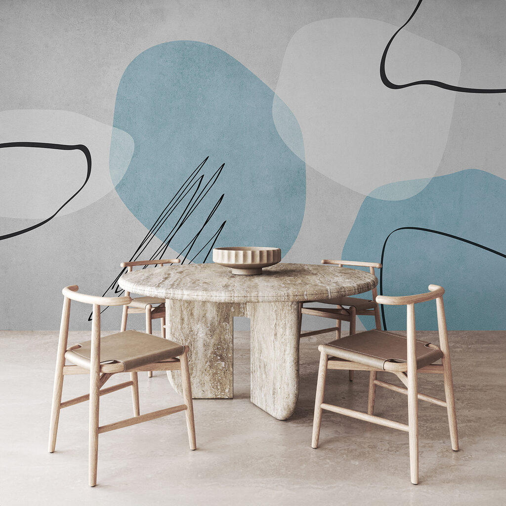Formen mit schwarzen Kritzeln — Interieur 2