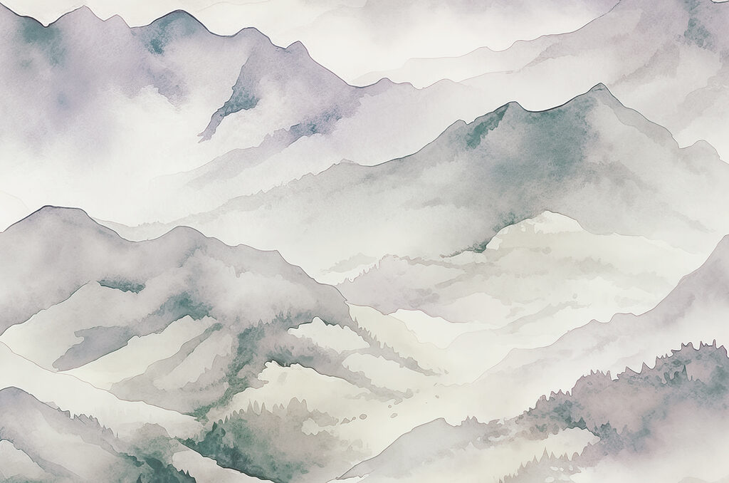 Nebel zwischen den Hängen — ganzes Design
