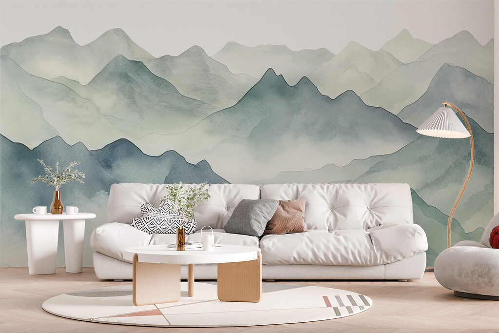 Berggipfel in Aquarell — Interieur 2
