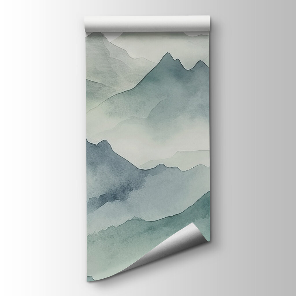 Berggipfel in Aquarell — Produktansicht