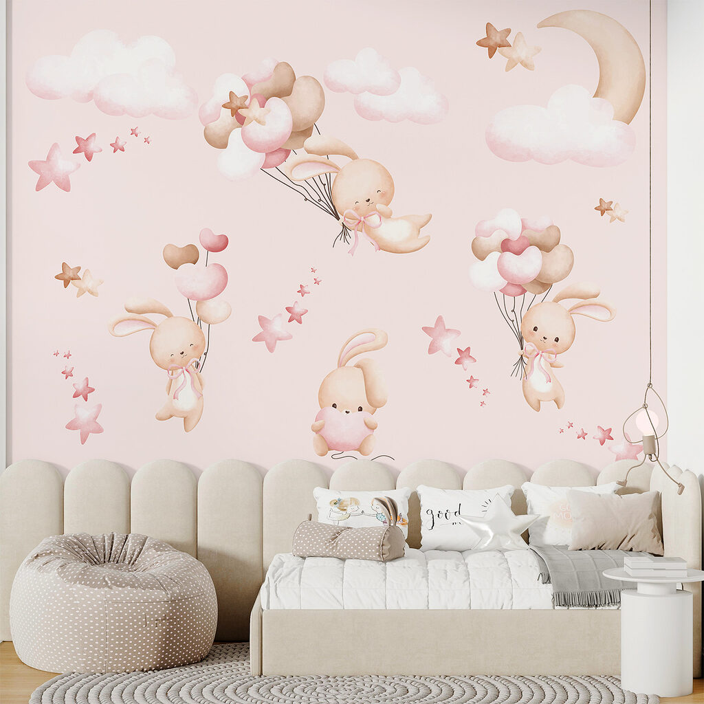 Häschen mit rosa Ballons — Interieur 2