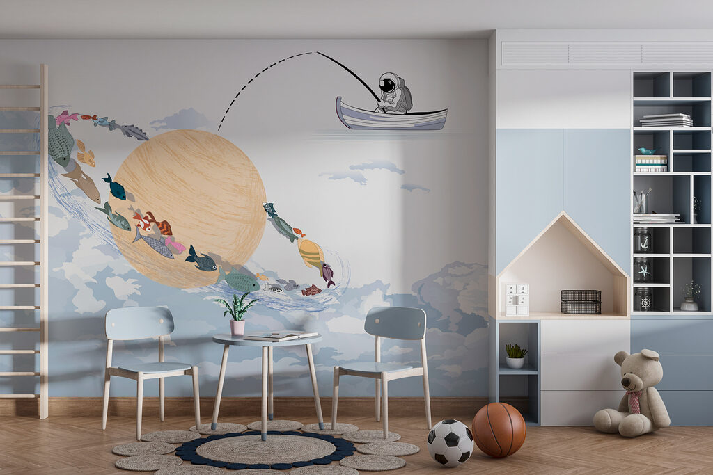 Astronaut angelt nach Planeten — Interieur 3
