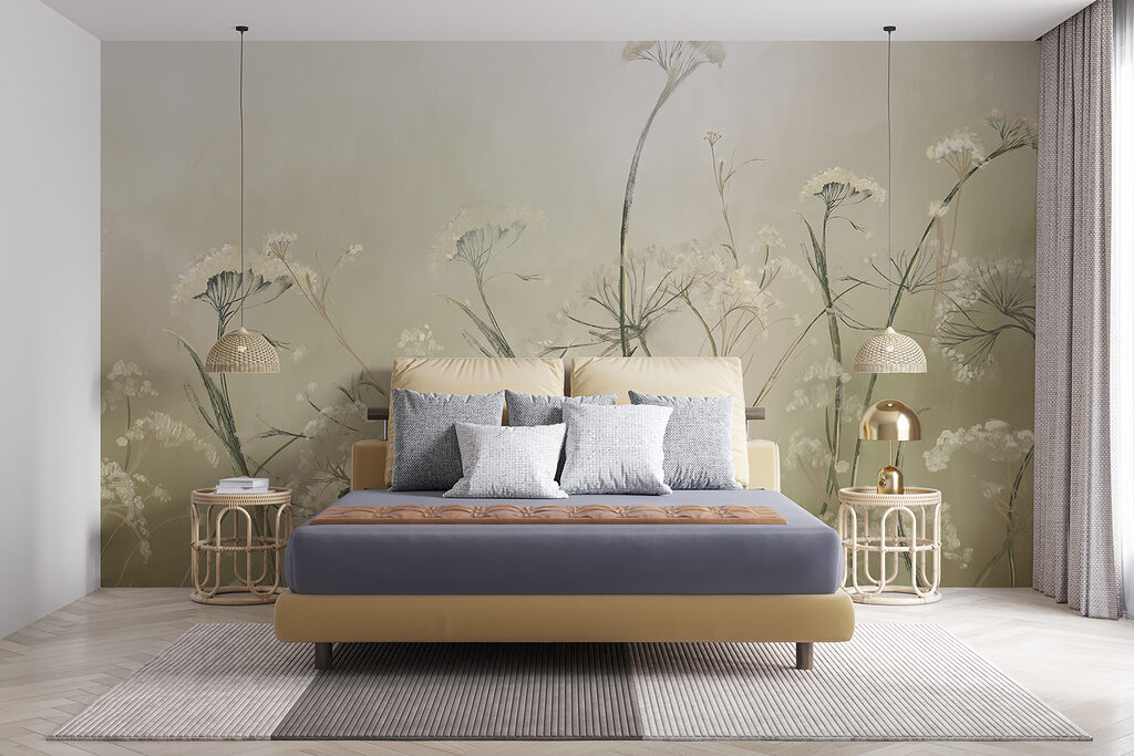 Doldenblüten im Nebel in einem Interieur