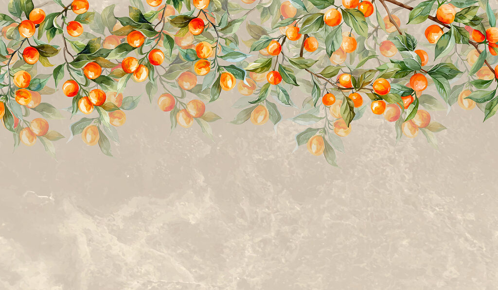 Orangenbaum — ganzes Design