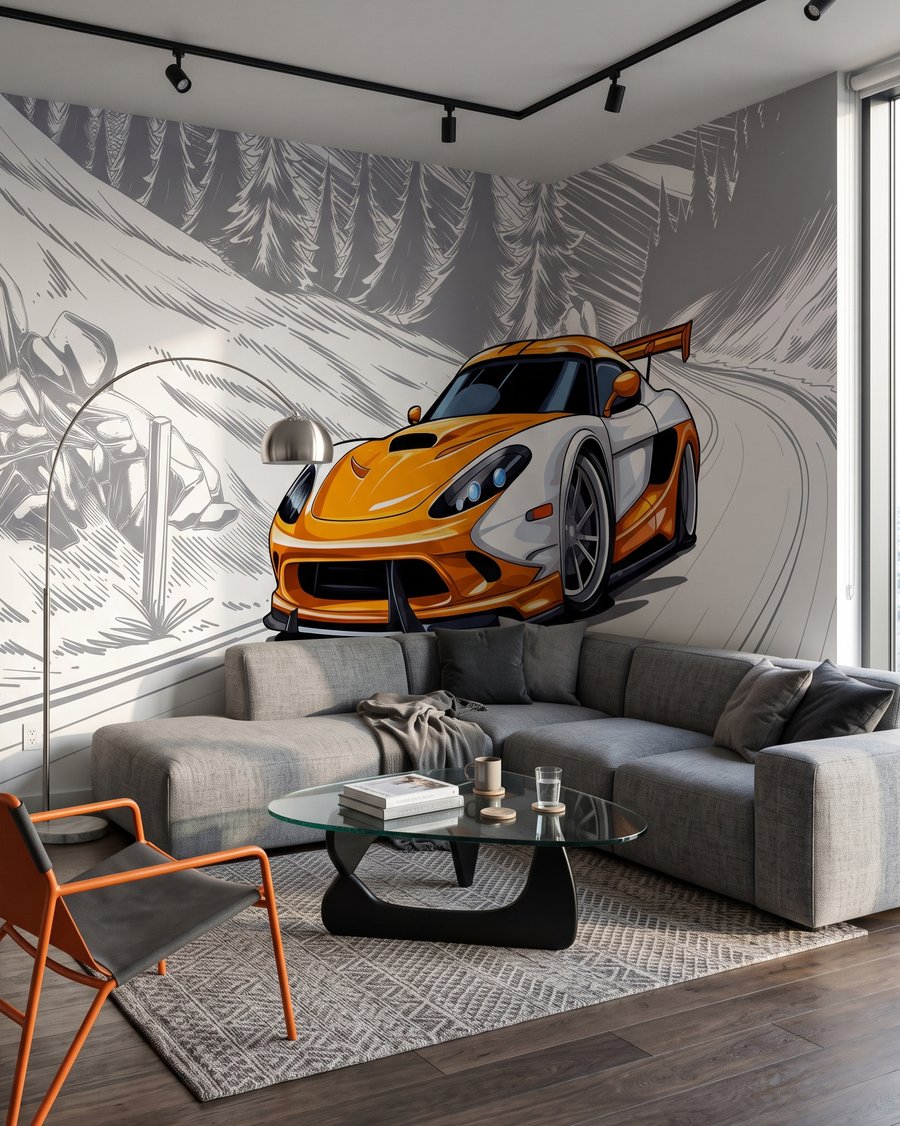 Sportwagen in der Kurve — Interieur 3