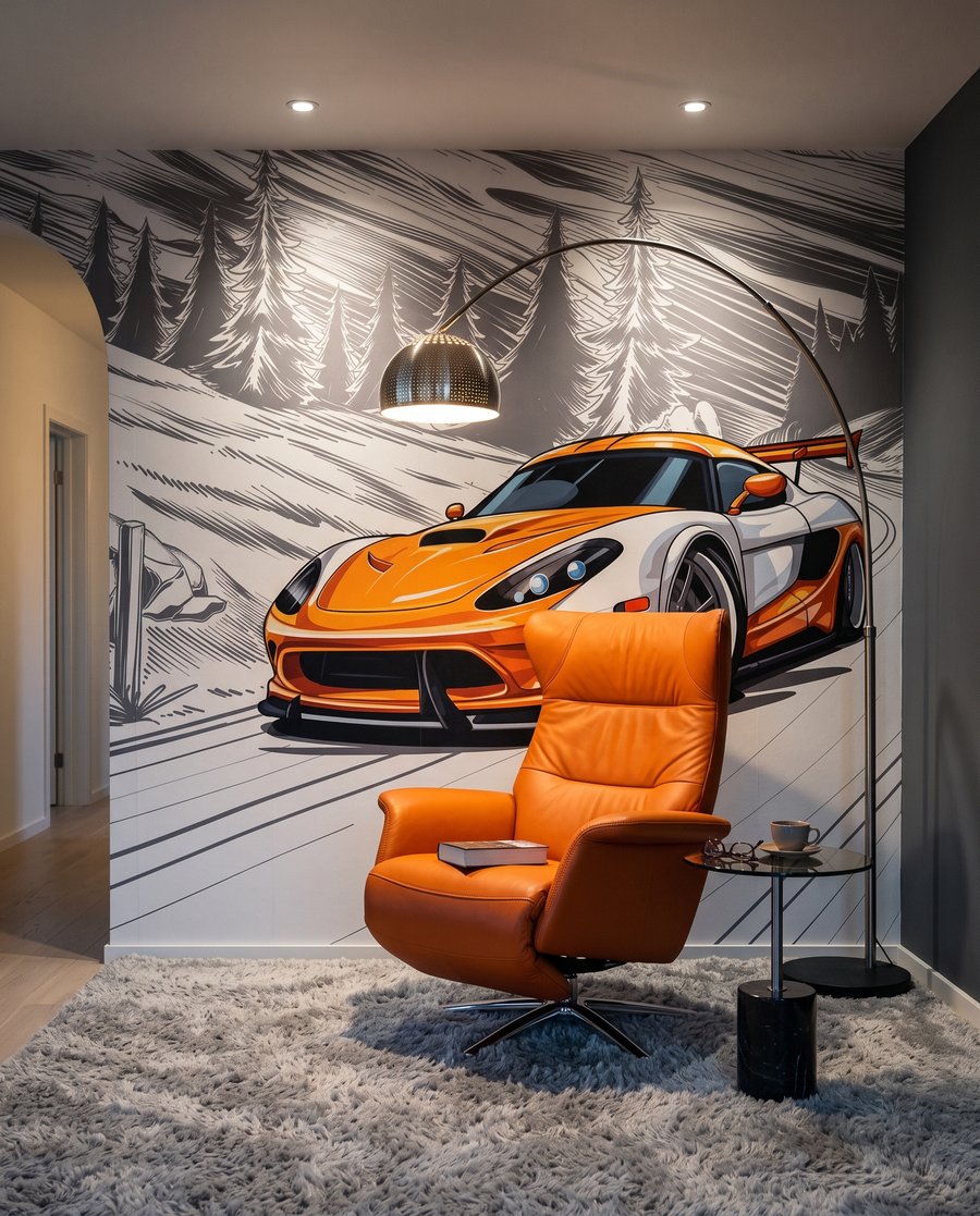 Sportwagen in der Kurve — Interieur 4