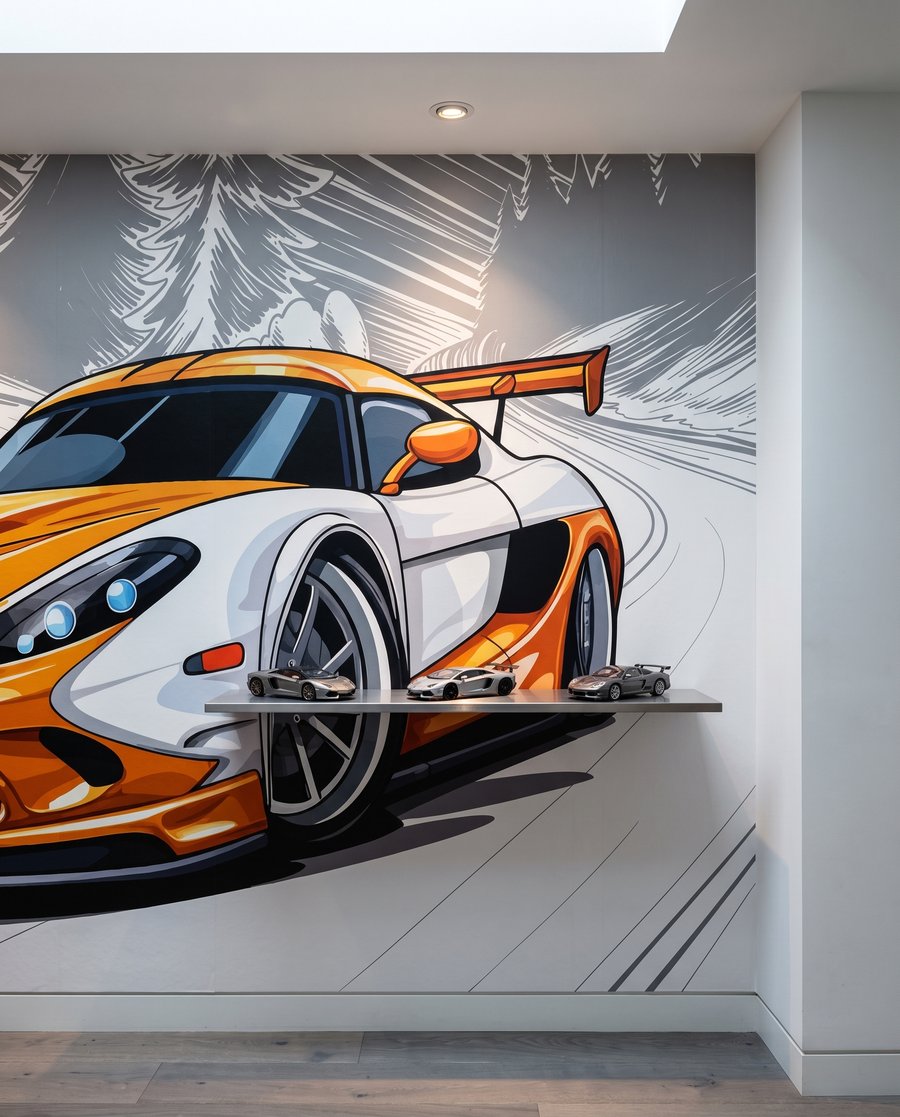 Sportwagen in der Kurve — Interieur 7