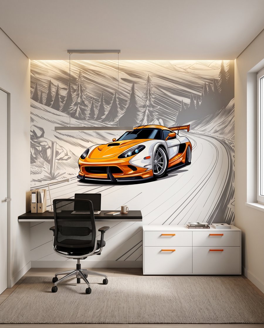 Sportwagen in der Kurve — Interieur 9