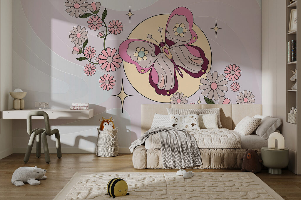 Schmetterling zwischen Blüten — Interieur 1